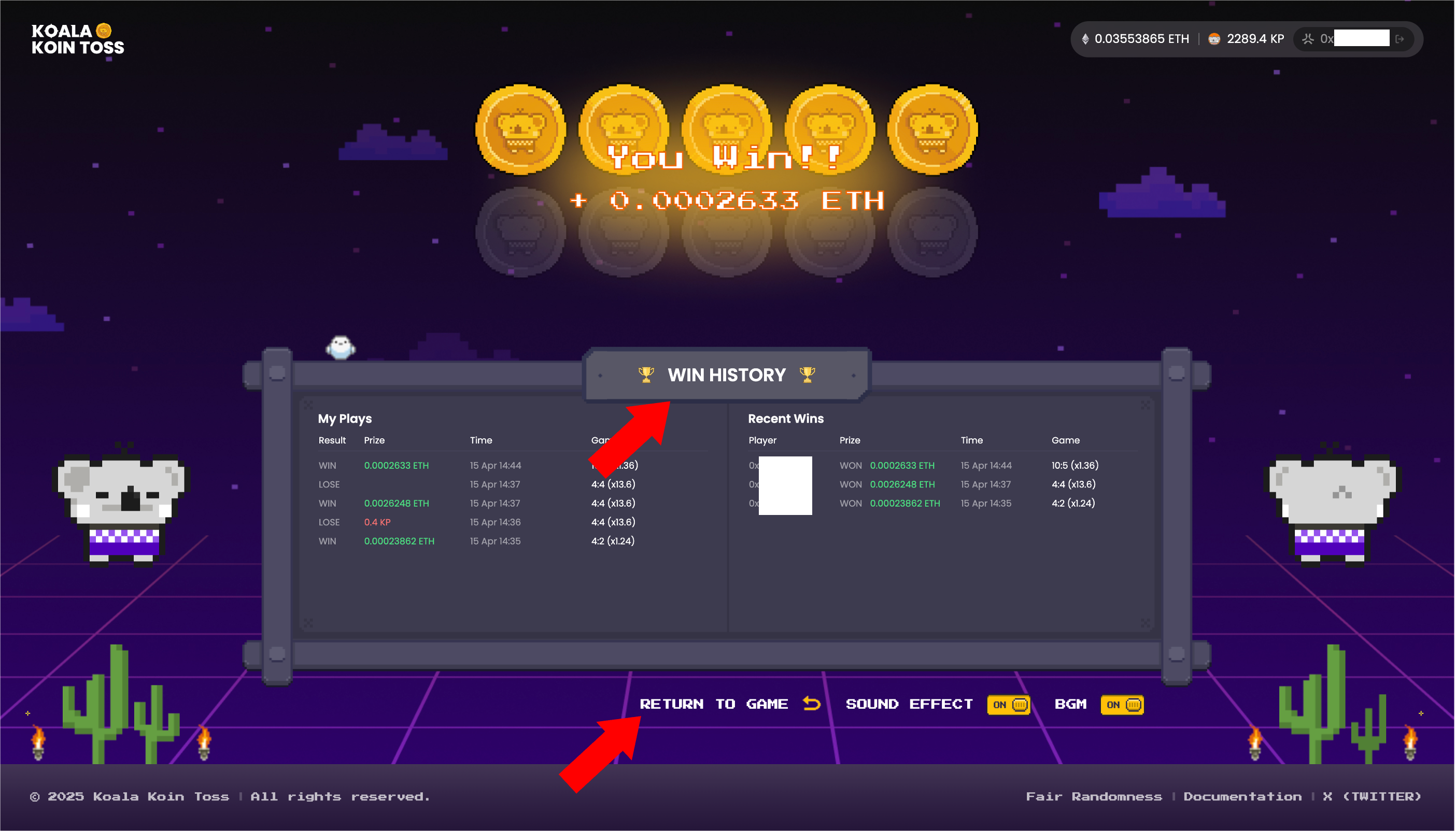 Koala Koin Toss Gameplay Step 10