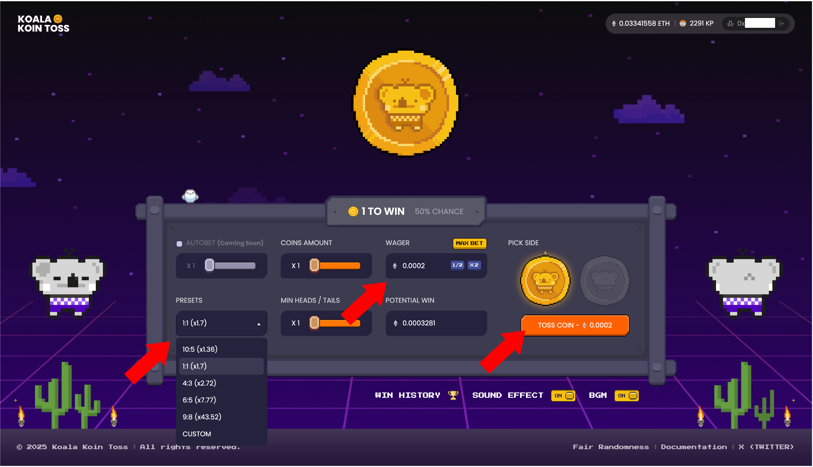 Koala Koin Toss Gameplay Step 4