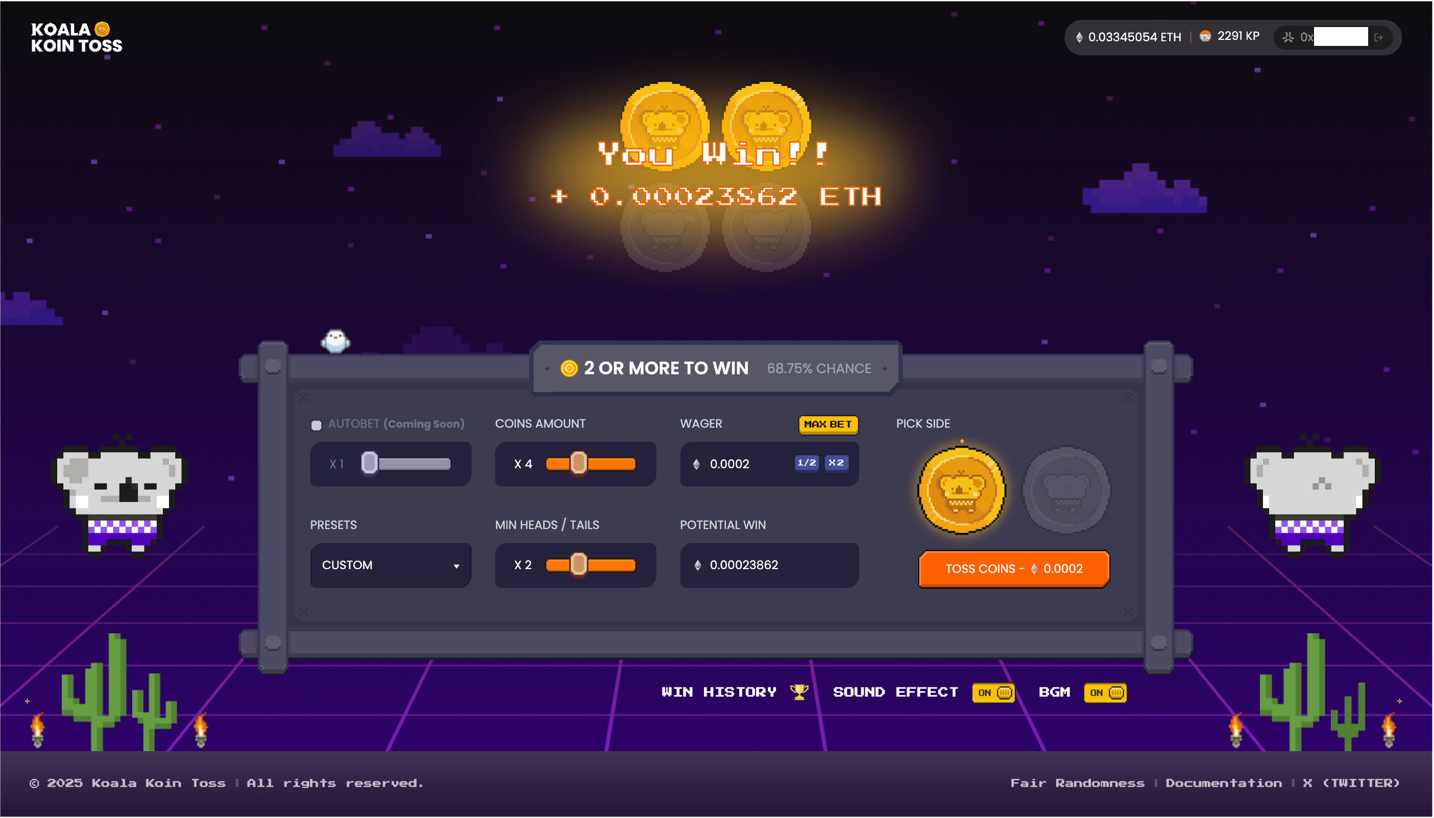 Koala Koin Toss Gameplay Step 6